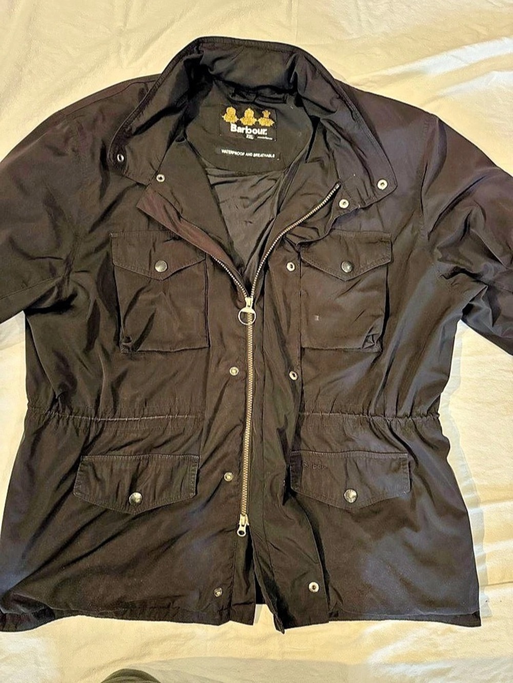 Barbour Black Field Jacket Size XXL